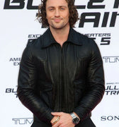 Aaron Taylor Johnson Black Leather Jacket - Front