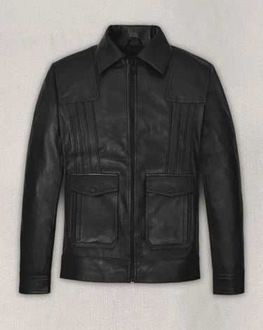 Aaron Taylor Johnson Black Leather Jacket - Main