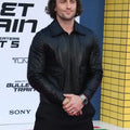 Aaron Taylor Johnson Black Leather Jacket - Side