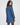 Adeline Blue Leather Bracelet-Sleeve Car Coat - Back