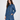 Adeline Blue Leather Bracelet-Sleeve Car Coat - Right