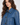 Adeline Blue Leather Bracelet-Sleeve Car Coat - Zoom