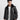 Arctic Wool Embellished Buffer Black Bomber Aviator Jacket - Front