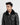 Arctic Wool Embellished Buffer Black Bomber Aviator Jacket - Zoom