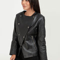 Blair Upper East Side Black Leather Jacket - Left