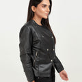 Blair Upper East Side Black Leather Jacket - Right