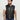 Brady Metallic Black Leather Vest - Zipped