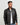 Bryce Snug Black Leather Bomber Jacket - Front