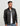 Bryce Snug Black Leather Bomber Jacket - Front