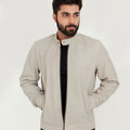 Daniil Chrome White Racer Matte Leather Jacket - Front