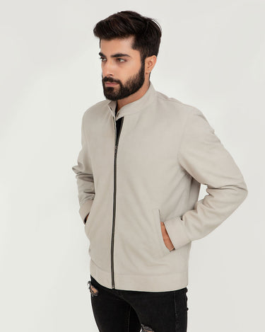 Daniil Chrome White Racer Matte Leather Jacket - Left