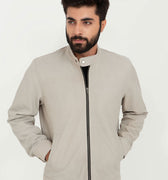 Daniil Chrome White Racer Matte Leather Jacket - Zipped