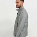 Danilo Light Grey Biker Leather Jacket - Right