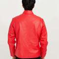 Dante Vibrant Red Moto Leather Jacket - Back