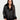 Edwina Black Aviator Leather Jacket - Front