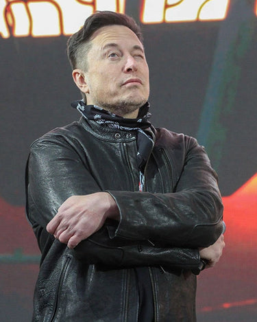 Elon Musk Black Leather Jacket