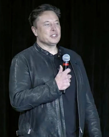 Elon Musk Black Leather Jacket