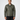 Everett Olive Green Leather Trucker Jacket - Front