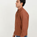 Fernando Brown Racer Matte Leather Jacket - Left