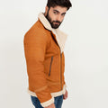 Gael Faux Fur Tain Tango B-3 Shearling Leather Jacket - Left