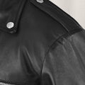 Jeffrey Morgan The Walking Dead Black Leather Jacket - Button