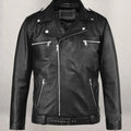 Jeffrey Morgan The Walking Dead Black Leather Jacket - Main