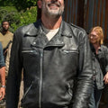 Jeffrey Morgan The Walking Dead Black Leather Jacket