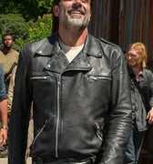 Jeffrey Morgan The Walking Dead Black Leather Jacket