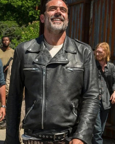 Jeffrey Morgan The Walking Dead Black Leather Jacket