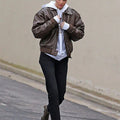 Kendall Jenner Brown Leather Jacket