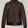 Kendall Jenner Brown Leather Jacket - Main