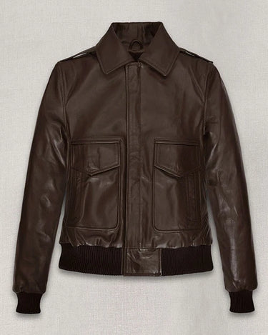 Kendall Jenner Brown Leather Jacket - Main