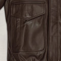 Kendall Jenner Brown Leather Jacket - Pocket