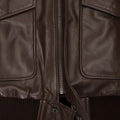 Kendall Jenner Brown Leather Jacket - Button