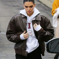 Kendall Jenner Brown Leather Jacket