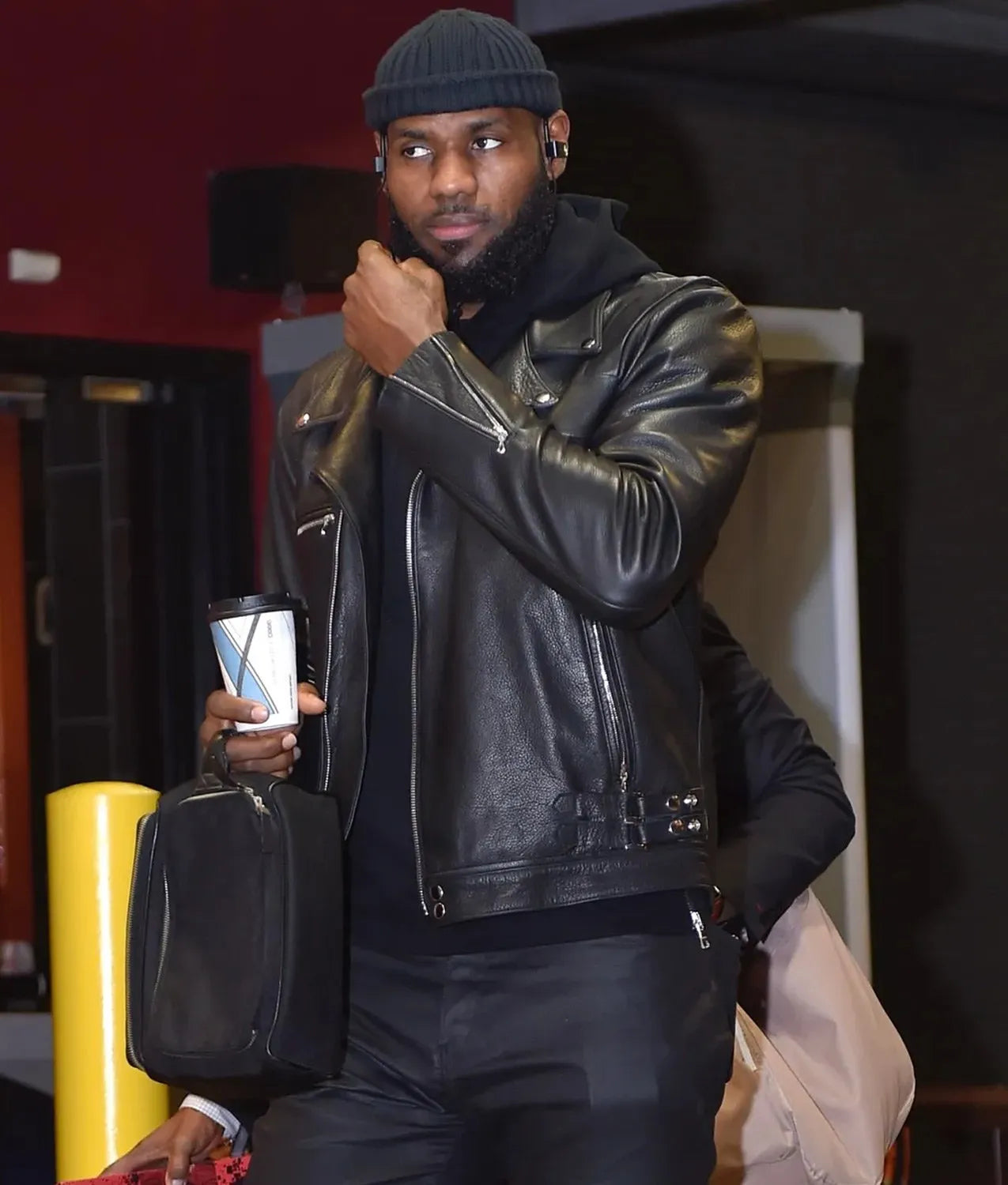 Lebron James Rider Black Leather Jacket