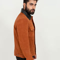 Nolan Brown Suede Shirt Leather Jacket - Right