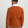 Novak Shearling Tan Suede Leather Jacket - Back