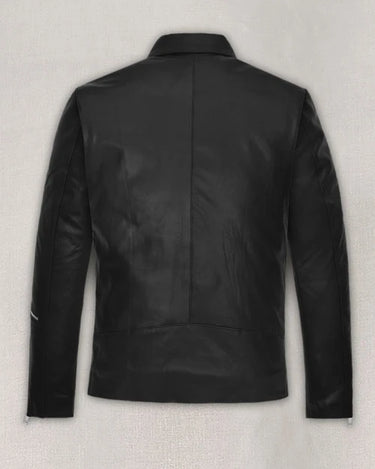 Nvidia CEO Jensen Huang Black Leather Jacket - Back