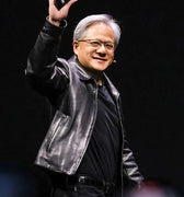 Nvidia CEO Jensen Huang Black Leather Jacket