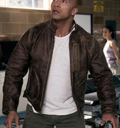 Rampage Dwayne The Rock Johnson Distressed Brown Leather Jacket