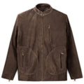 Rampage Dwayne The Rock Johnson Distressed Brown Leather Jacket - Main