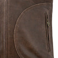 Rampage Dwayne The Rock Johnson Distressed Brown Leather Jacket - Pocket