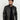 Raul Slim-Fit Ionic Black Leather Jacket - Front