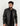 Raul Slim-Fit Ionic Black Leather Jacket - Front