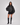 Rihanna The Laugh Factory Black Oversized Leather Jacket - Pose