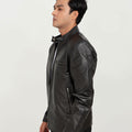 Ryerson Black Leather Biker Jacket - Left