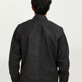 Samael Black Racer Matte Leather Jacket - Back