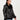 Serena Aviator Black Leather Jacket - Right