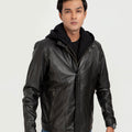 Teen Spirit Black Leather Jacket - Front Zipped